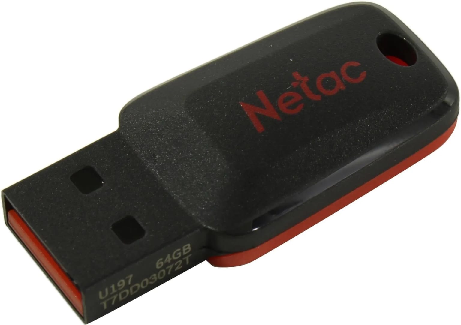 накопитель памяти 64 гб Netac U197 64 ГБ, 1 шт., черный/красный - изображение №5