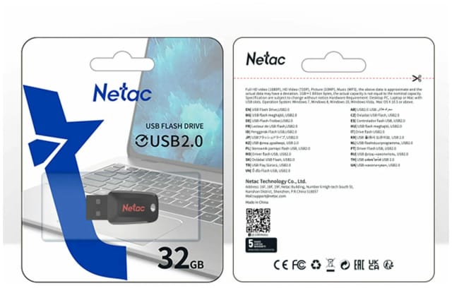 накопитель памяти 32 гб Netac U197 32 ГБ, 1 шт., черный красный - изображение №7