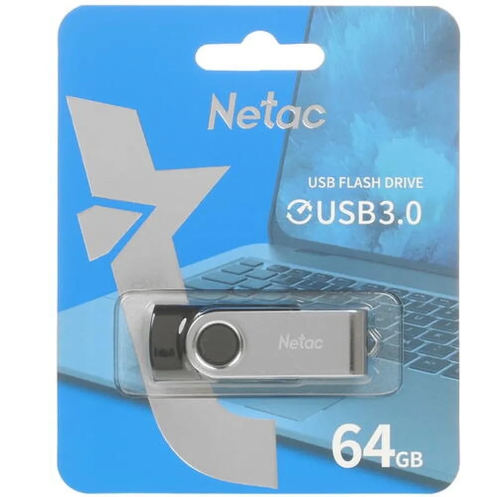накопитель памяти 64 Гб  Netac U505 USB 3.0 64 ГБ, 1 шт., черный - изображение №10