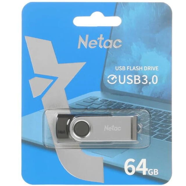 накопитель памяти 64 Гб  Netac U505 USB 3.0 64 ГБ, 1 шт., черный - изображение №10