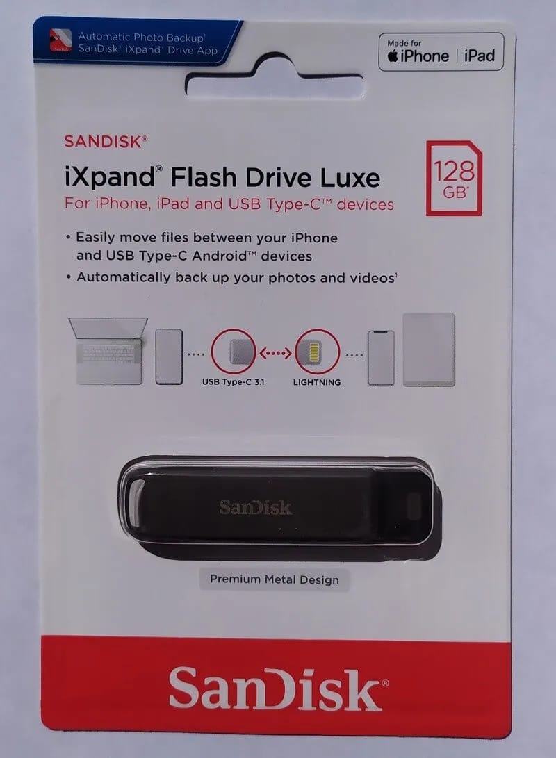 Флешка SanDisk 128GB iXpand Luxe Type-C, Lightning - изображение №5