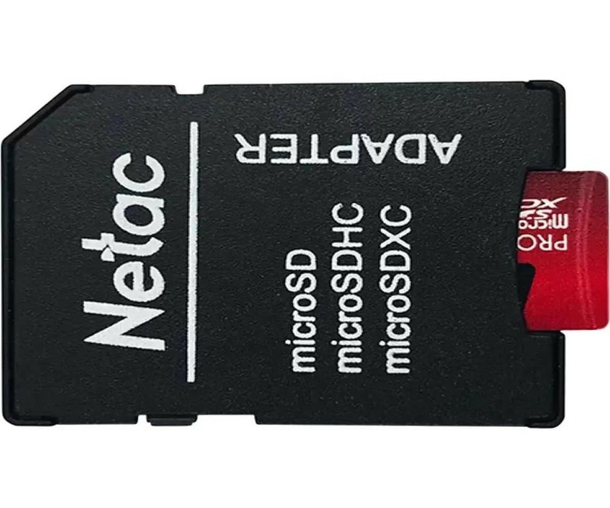 Карта памяти Netac microSDXC 64 ГБ Class 10, V30, A1, UHS-I U3, R 100 МБ/с, адаптер на SD, 1 шт., черный/красный - изображение №16