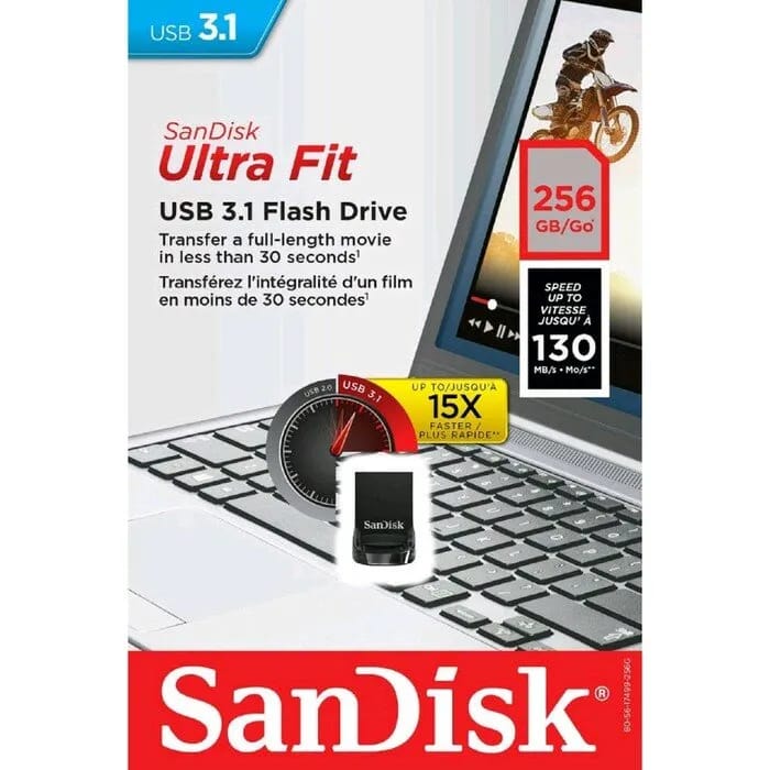 Флешка SanDisk Ultra Fit USB 3.1 CZ430 256 ГБ, 1 шт., черный - изображение №10