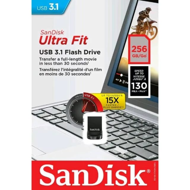 Флешка SanDisk Ultra Fit USB 3.1 CZ430 256 ГБ, 1 шт., черный - изображение №10