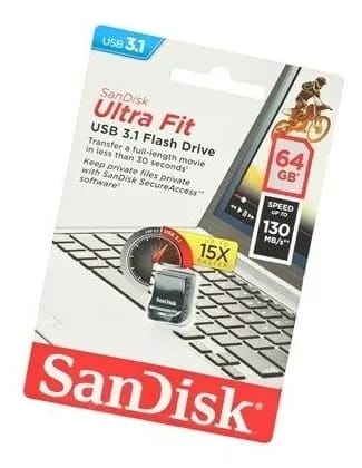 Флешка SanDisk Ultra Fit USB 3.1 CZ430 64 ГБ, 1 шт., черный - изображение №11