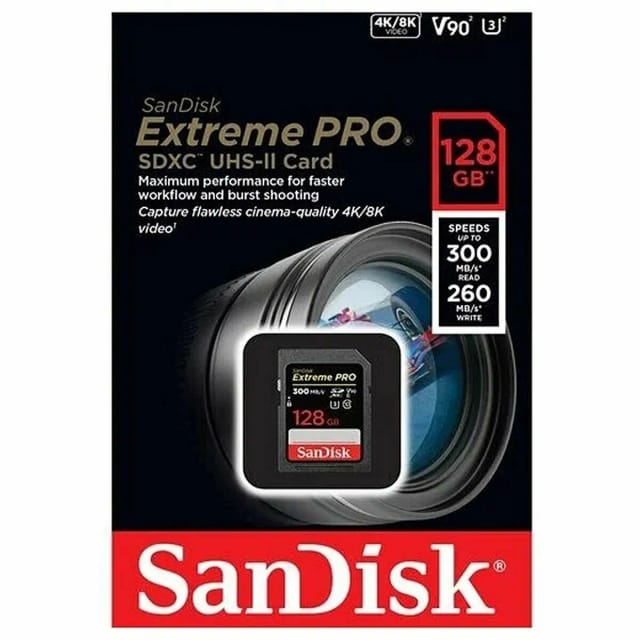 Карта памяти Sandisk 128ГБ SDSDXDK-128G-GN4IN UHS-II U3 черный - изображение №3