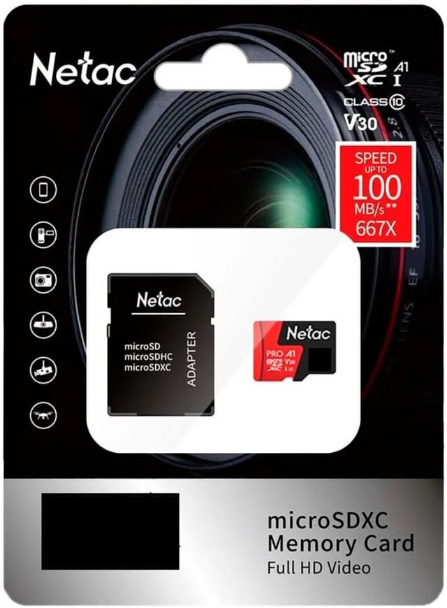 Карта памяти Netac MicroSD 32GB V10A1C10 100Mb/s+adp - изображение №13