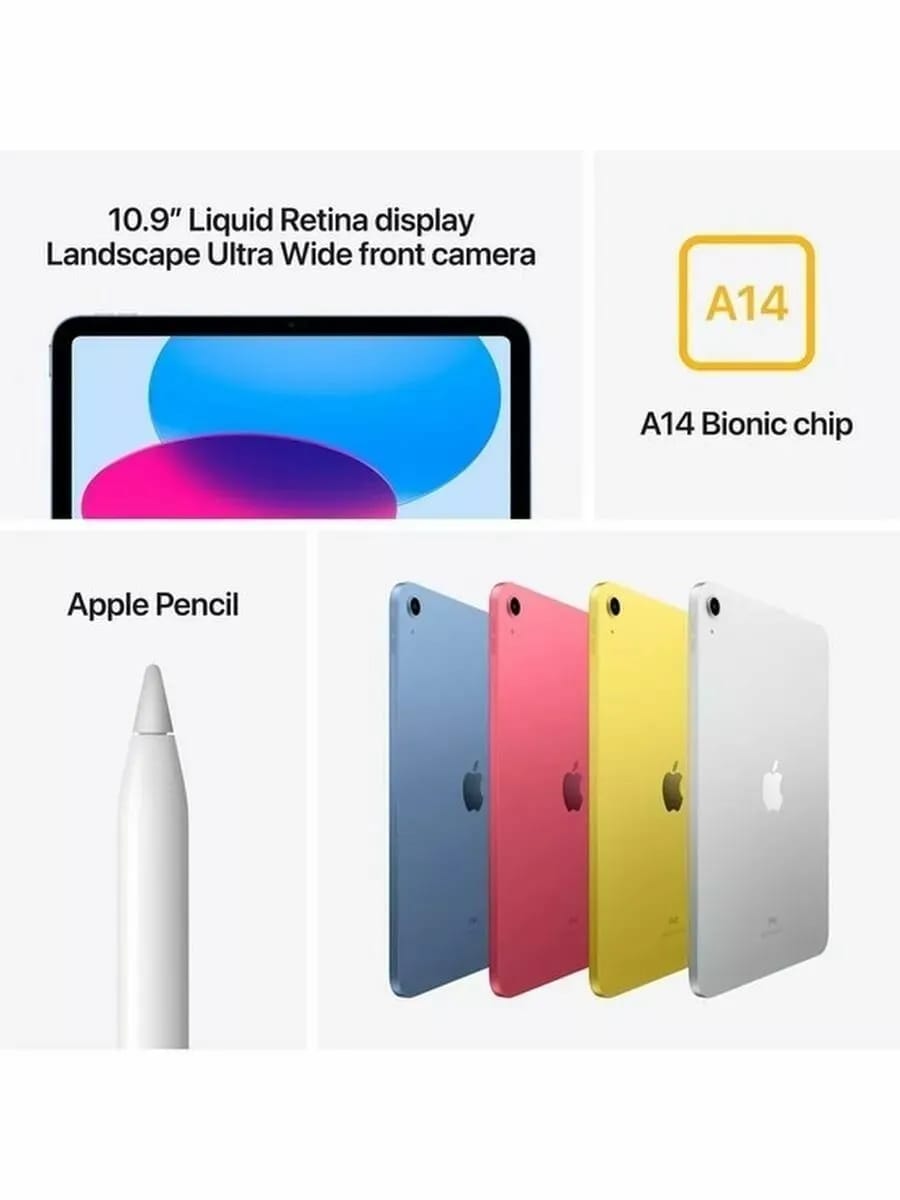 10.9" Планшет Apple iPad 10.9 2022, 256 ГБ, Wi-Fi, цвет серебристый - изображение №6