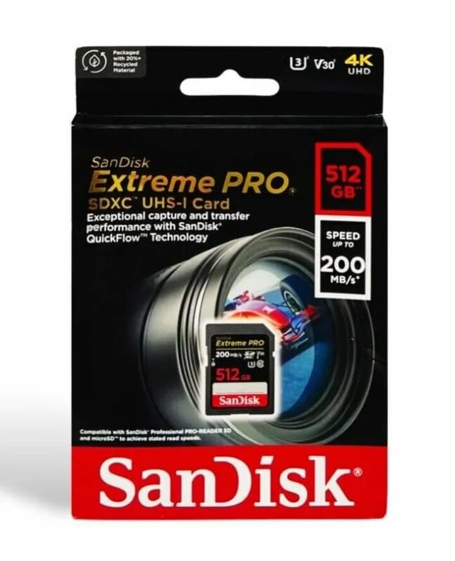 Флеш накопитель 512 Гб SanDisk SDXC 512GB Extreme Pro UHS-I V30 U3 200/140 MB/s - изображение №6