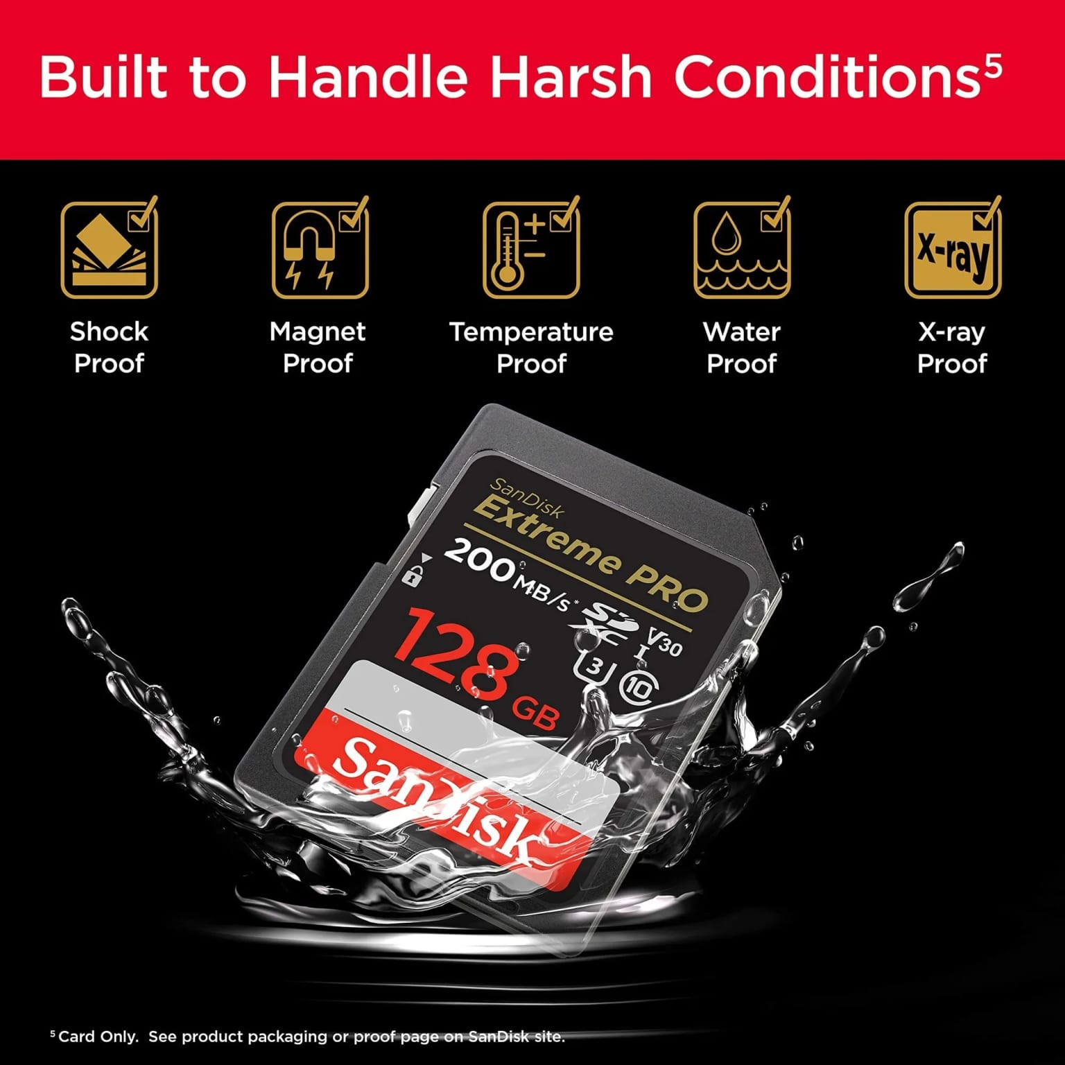 Карта памяти SanDisk SDXC 128 ГБ Class 10, V30, UHS-I U3, 1 шт., черный - изображение №3