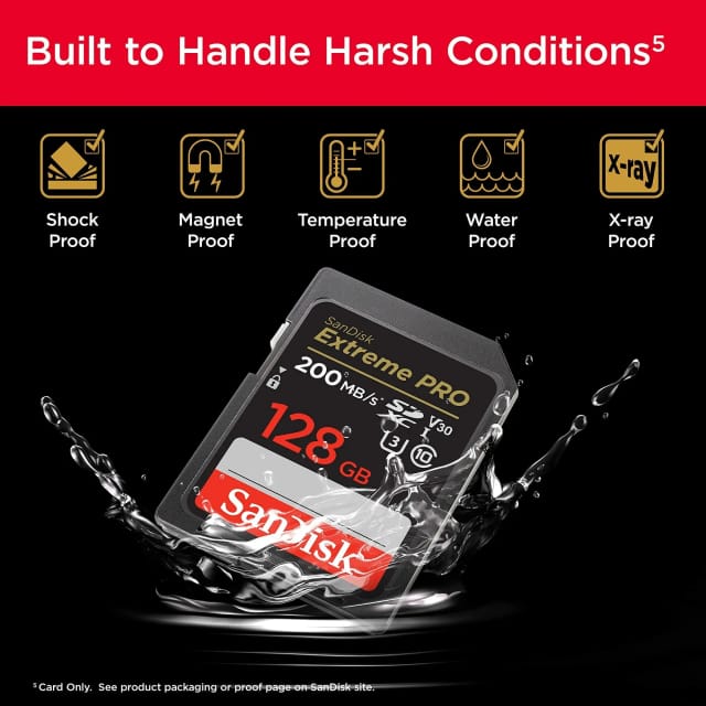 Карта памяти SanDisk SDXC 128 ГБ Class 10, V30, UHS-I U3, 1 шт., черный - изображение №3