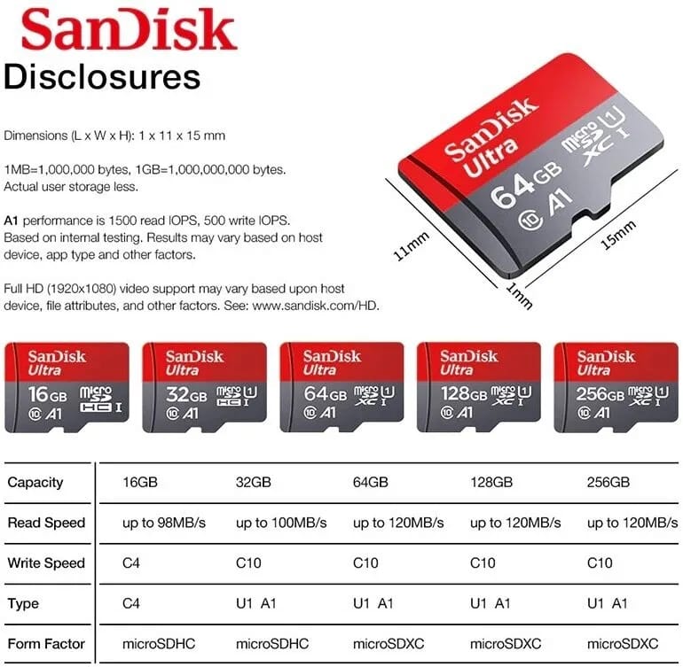 Карта памяти SanDisk Ultra Micro SD 128 ГБ - изображение №6