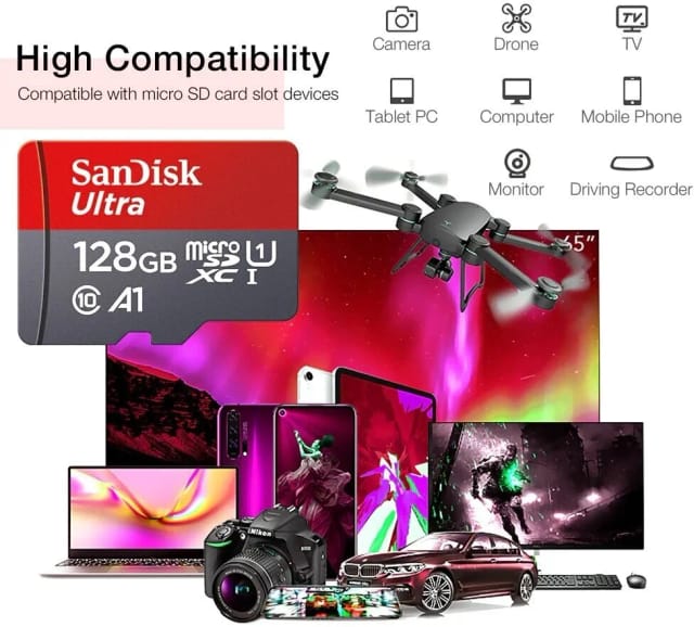 Карта памяти SanDisk Ultra Micro SD 128 ГБ - изображение №5