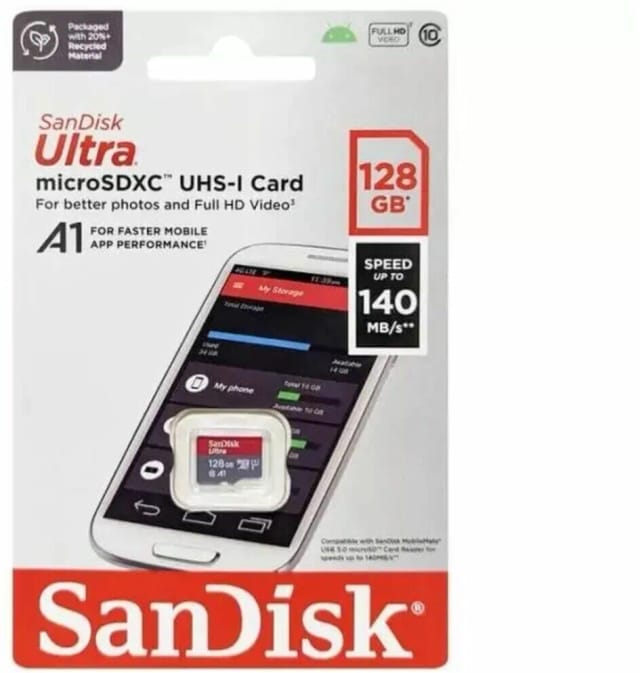 Карта памяти SanDisk Ultra Micro SD 128 ГБ - изображение №7