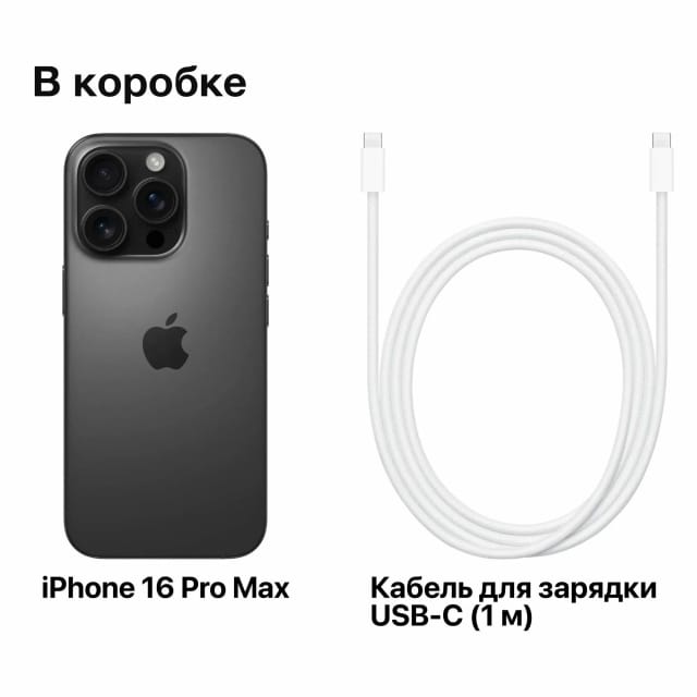 Смартфон Apple iPhone 16 Pro Max 1 ТБ, Dual: nano SIM + eSIM, черный титан - изображение №12