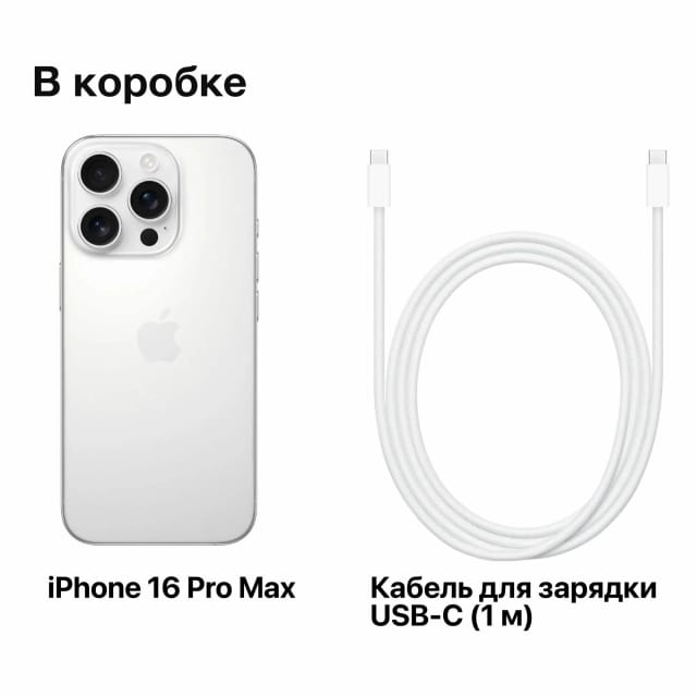 Смартфон Apple iPhone 16 Pro Max 1 ТБ, Dual: nano SIM + eSIM, белый титан - изображение №8