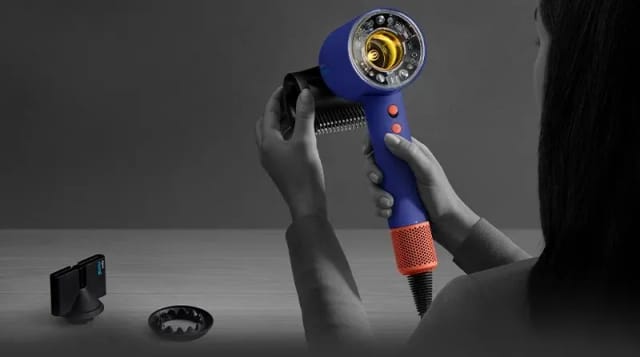 Фен Dyson Supersonic Nural HD16, Prussian blue/Topaz orange без кейса - изображение №8