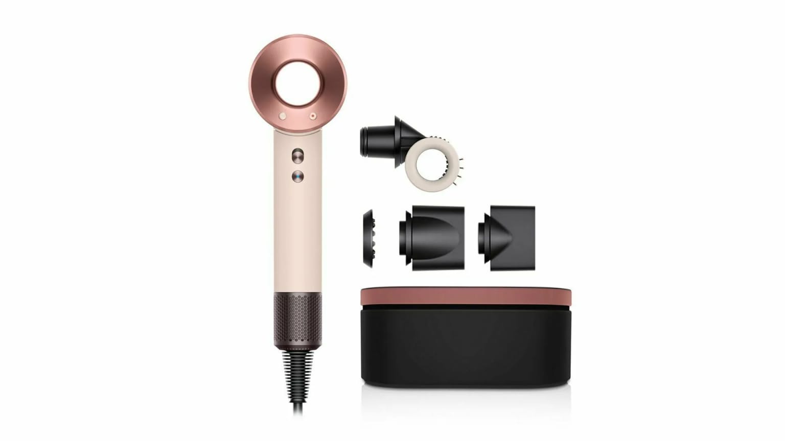 Фен Dyson Supersonic HD15 Ceramic Pink/Rose Gold, розовый/розовое золото, HK, с кейсом - изображение №2