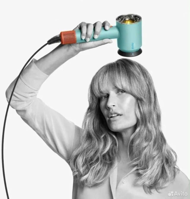 Фен Dyson Supersonic Nural HD16, Ceramic patina/Topaz orange, без кейса - изображение №6