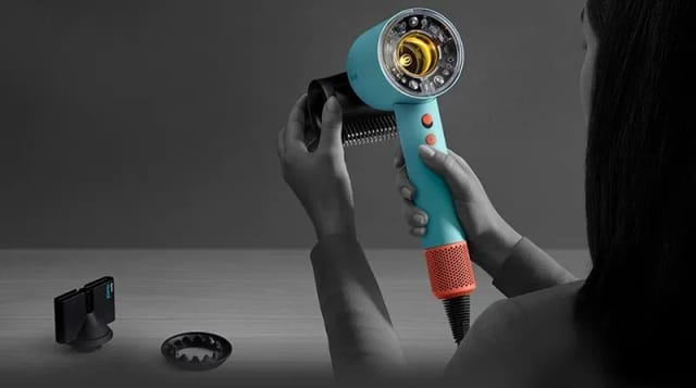 Фен Dyson Supersonic Nural HD16, Ceramic patina/Topaz orange, без кейса - изображение №9