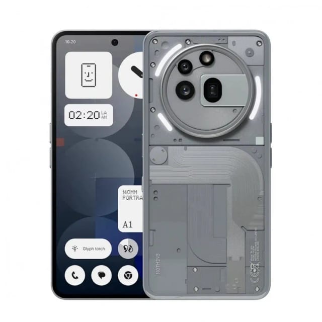 Смартфон Nothing Phone 3A Pro, 12/256Gb, AMOLED, Gray (Cерый) - изображение №1