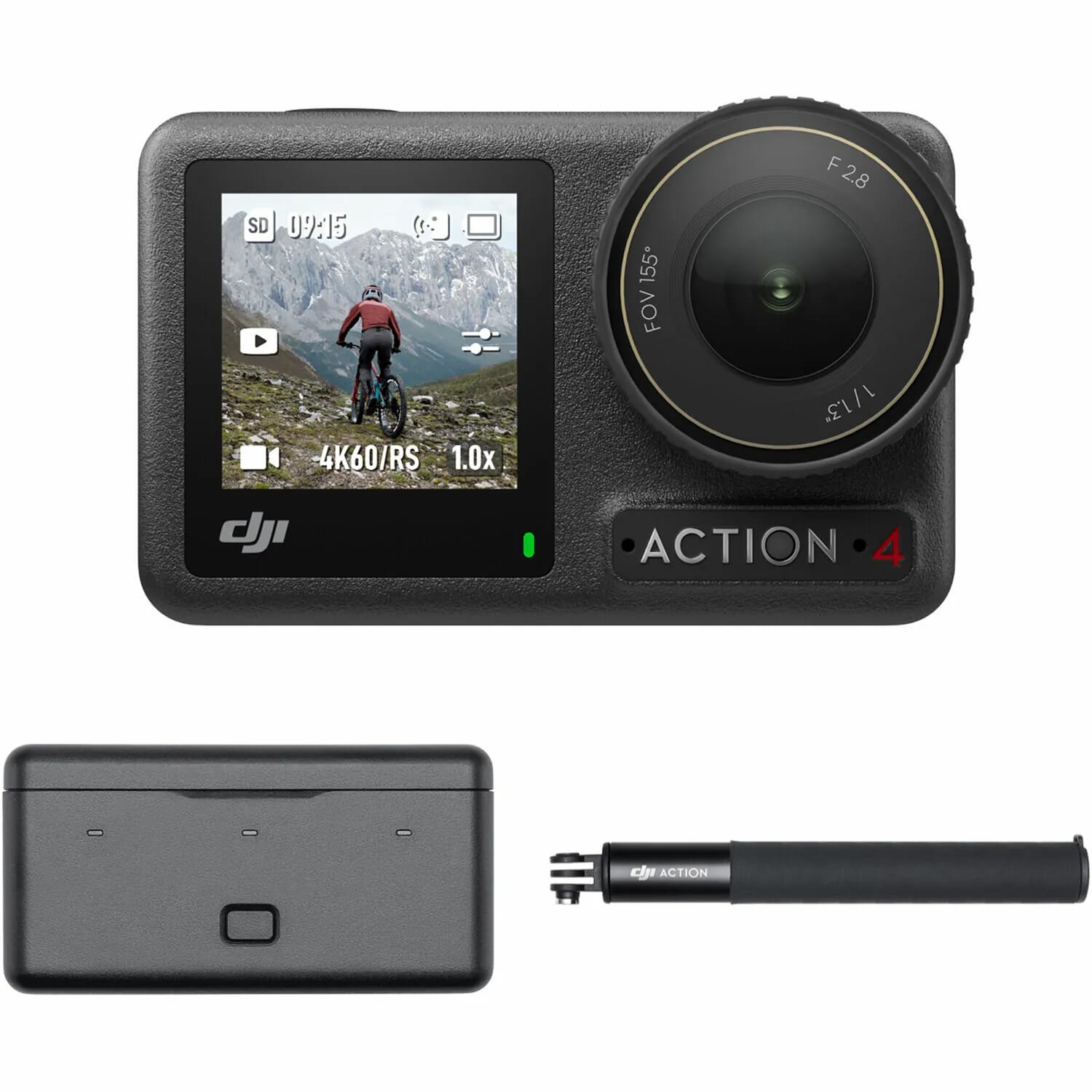 Товар Экшн-камера DJI Osmo Action 4 Adventure Combo, 4K с матрицей 1/1,3 дюйма, черный