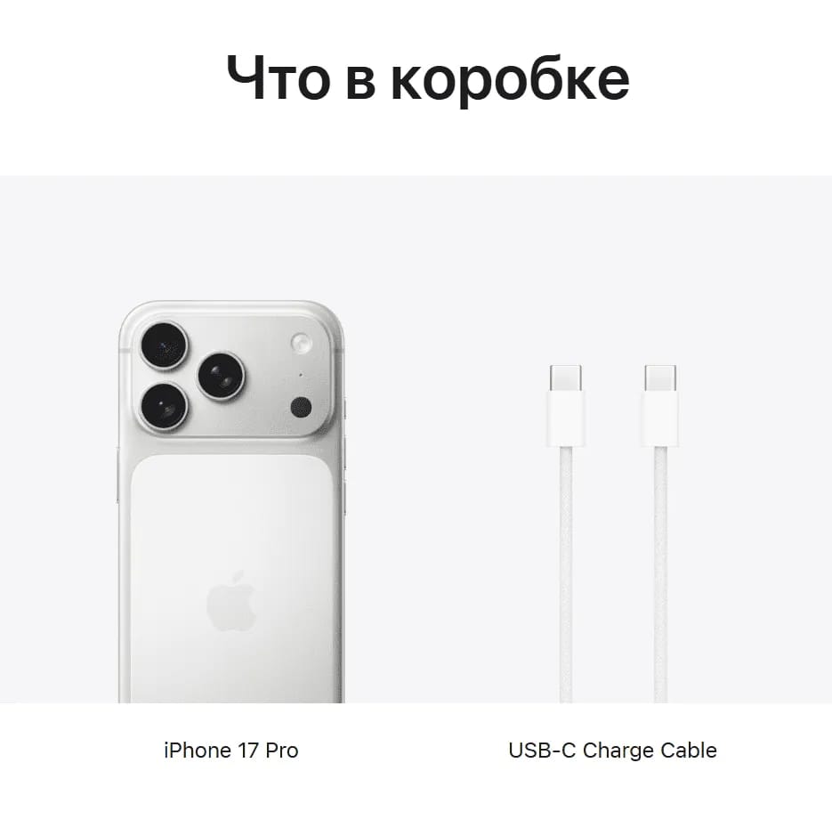 Товар Смартфон Apple iPhone 17 Pro Max 256 ГБ, "Cеребристый" | Silver (nano-SIM + eSim)