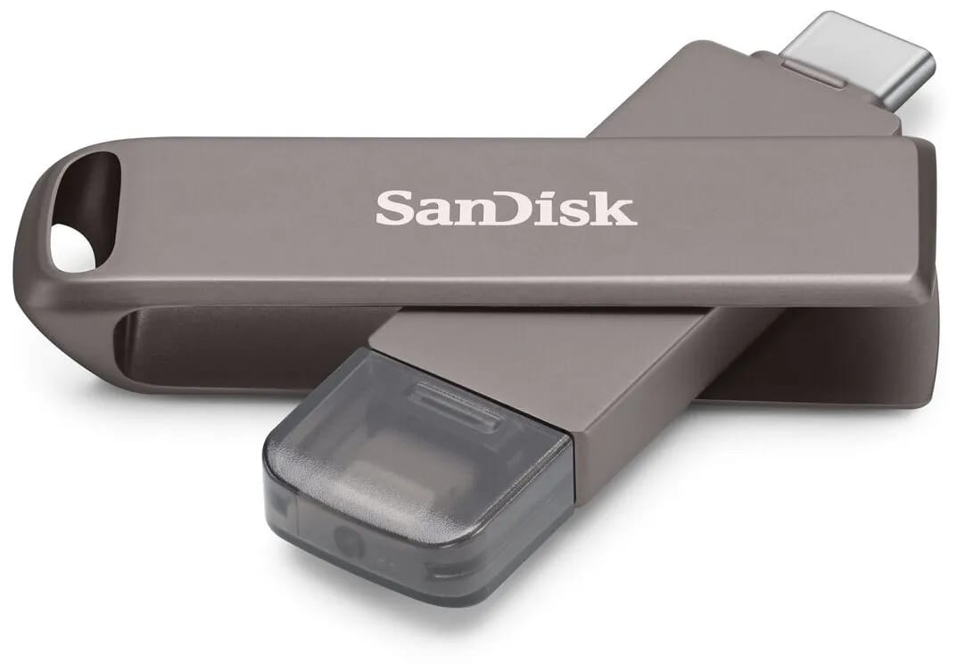 Накопитель SanDisk 64GB iXpand Luxe Type-C/Lightning Flash Drive SDIX70N-064G-GN6NN - изображение №4