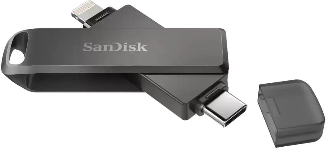 Накопитель SanDisk 64GB iXpand Luxe Type-C/Lightning Flash Drive SDIX70N-064G-GN6NN - изображение №12