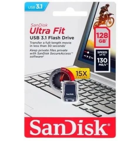Флешка SanDisk 128GB CZ430 Ultra Fit черный USB 3.1 - изображение №13