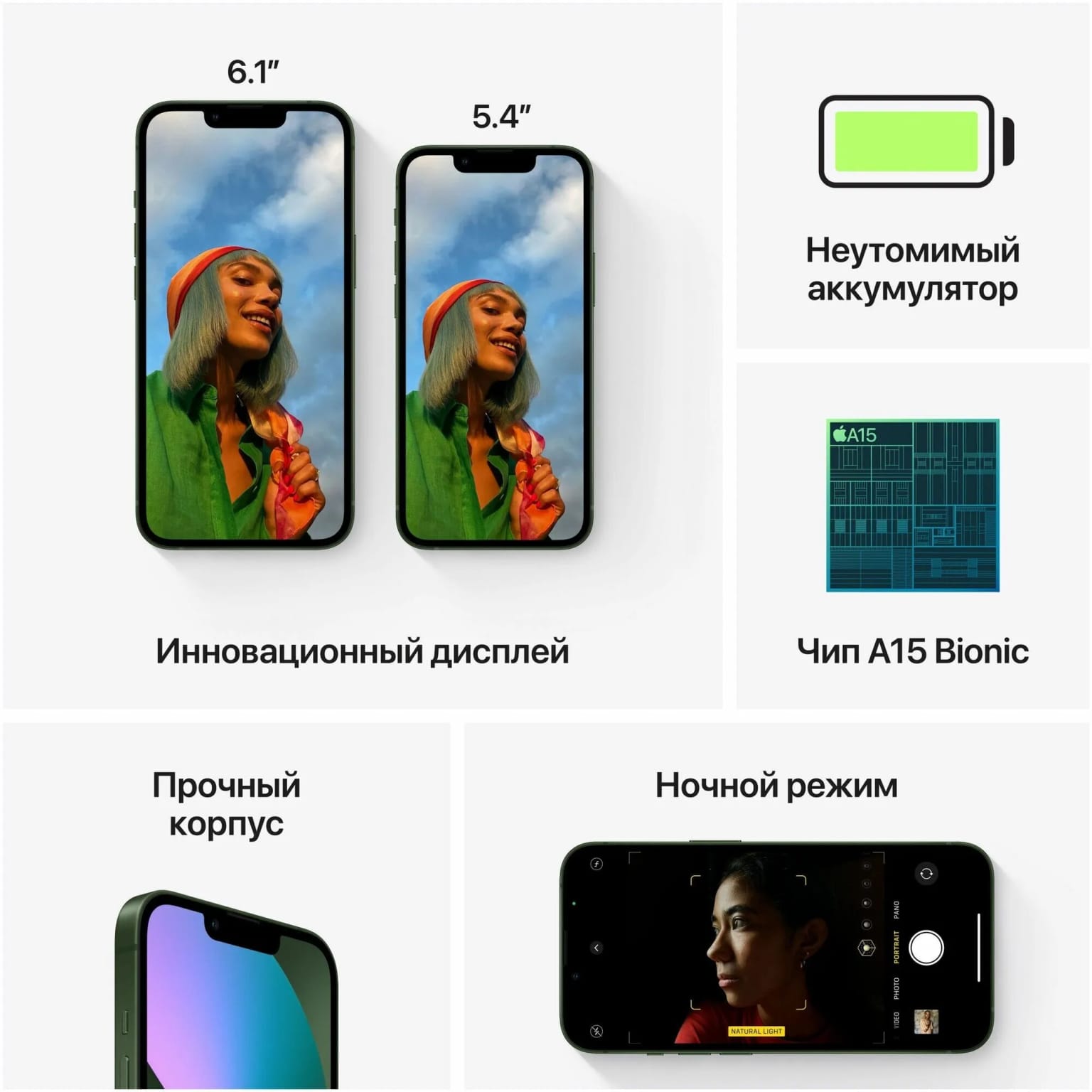 Смартфон Apple iPhone 13 128 ГБ, Dual: nano SIM + eSIM, сияющая звезда - изображение №10