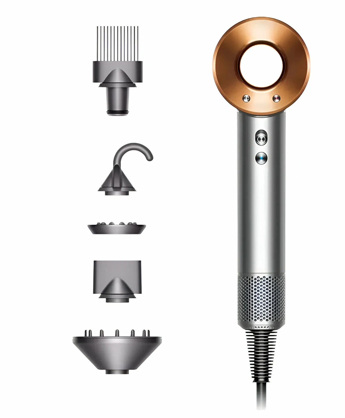 Фен Dyson Supersonic HD07, nickel/copper, без кейса, EU, наша вилка - изображение №2