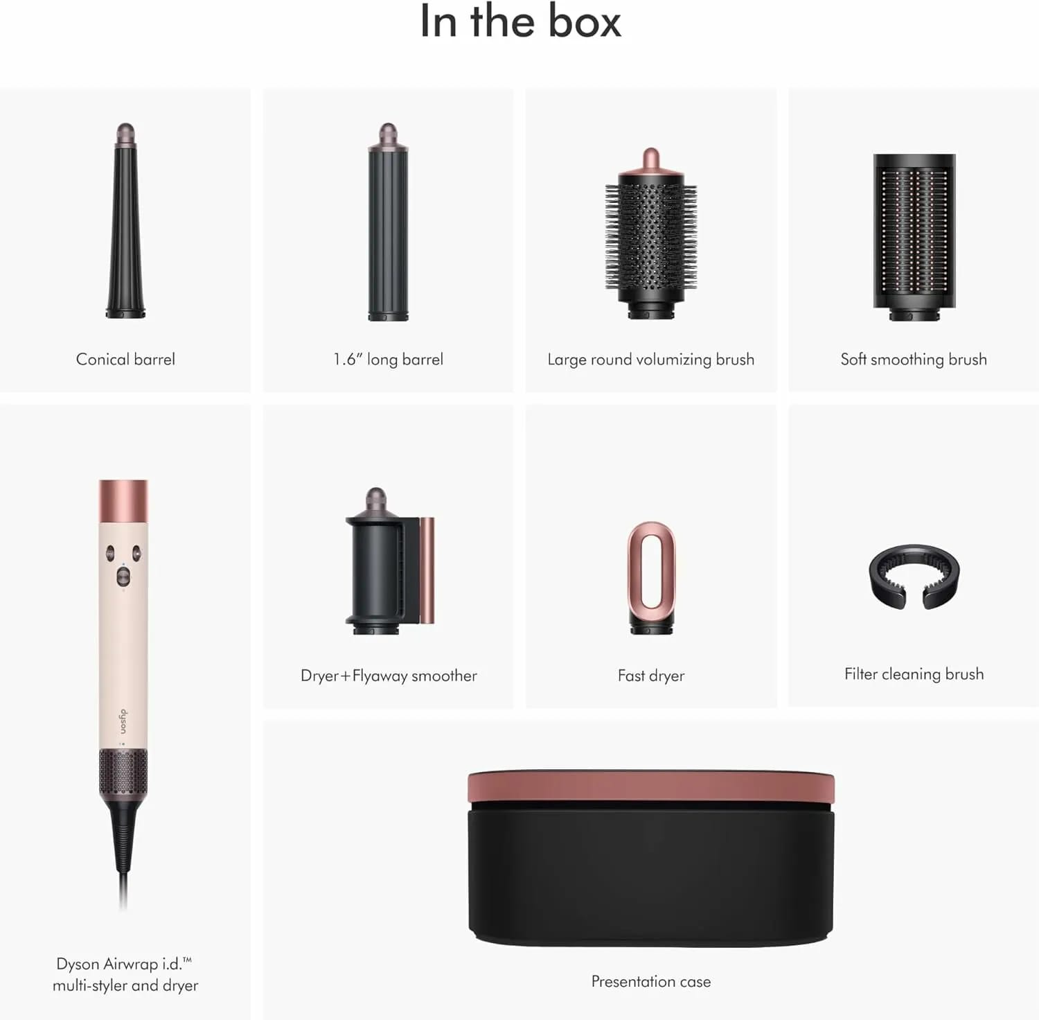 Фен-стайлер Dyson HS08 Ceramic Pink Airwrap i. d.™️ and Strait+Wavy CN - изображение №5